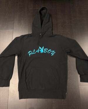 Supreme x Playboy FW15 Script Logo Pullover Hoodie Black/Teal